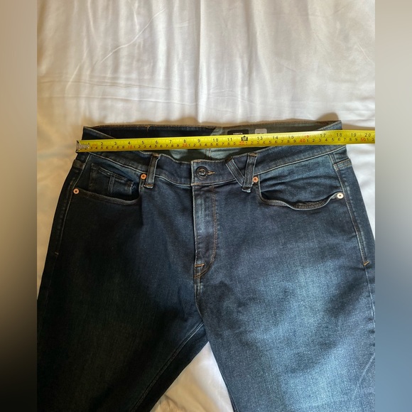 VOLCOM dark blue modern fit slim straight leg stretchy Jeans size 36x 32 - Picture 9 of 14